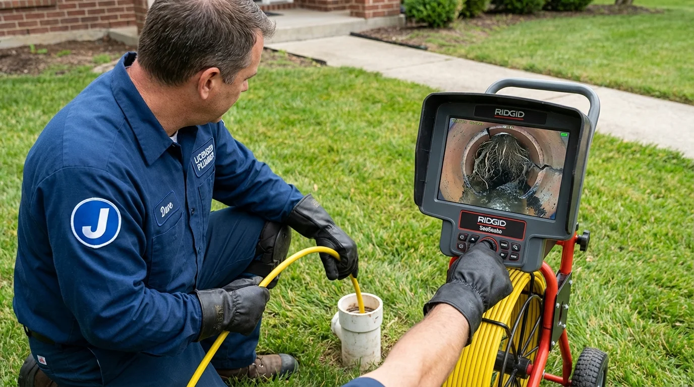 Sewer camera inspection being performed by Johns Plumbing LLC in Rego Park